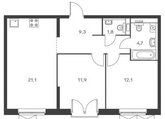 Продажа 2-ком. квартиры, 60.4 м2, Москва, метро Тушинская, Волоколамское шоссе, 71/13к1