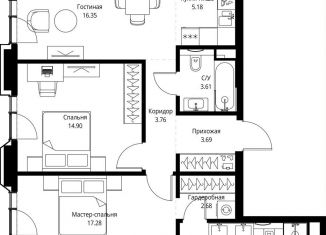 Продам 2-комнатную квартиру, 74.7 м2, Москва, метро Ботанический сад, проспект Мира, 186Ас1