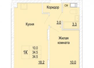 Продается 1-ком. квартира, 34.5 м2, Нижегородская область