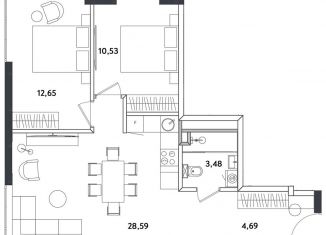 Продам 3-ком. квартиру, 61.1 м2, Москва, Окружной проезд, 10Б