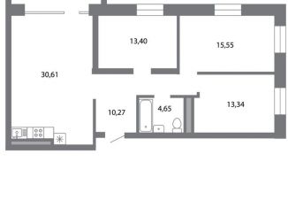 Продам трехкомнатную квартиру, 92 м2, Рязань