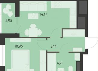 Продам 1-ком. квартиру, 36.5 м2, Свердловская область, улица Академика Ландау, 17/7к1