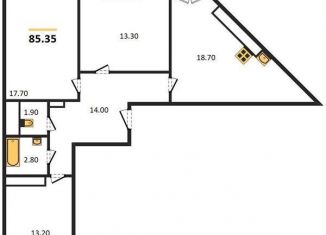 Продам 3-ком. квартиру, 85.4 м2, Новосибирск, Пролетарская улица, 271/5с