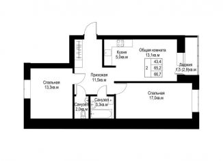 Продается 2-комнатная квартира, 66.7 м2, Альметьевск