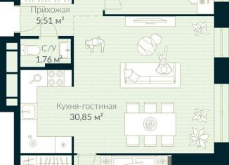 Продам 2-ком. квартиру, 73.2 м2, Уфа, Октябрьский район