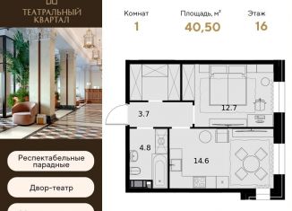 Продам 1-комнатную квартиру, 40.5 м2, Москва, район Щукино, улица Ротмистрова, 2