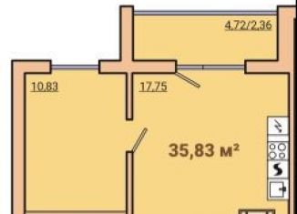 Продается 1-ком. квартира, 35.8 м2, посёлок Красное Поле, улица Героя Советского Союза Шкенёва, 4Б