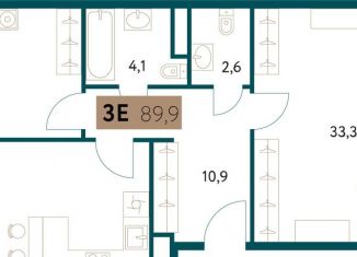 Продаю 3-комнатную квартиру, 89.8 м2, Москва, район Раменки, Винницкая улица, 8к1