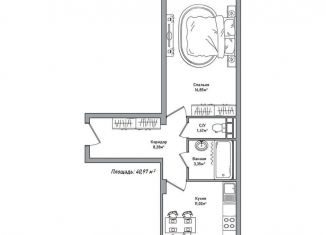 Продам 1-ком. квартиру, 41 м2, Ярославль, Дзержинский район