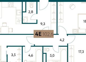 Продается 4-комнатная квартира, 102.7 м2, Москва, метро Раменки, Винницкая улица, 8к3