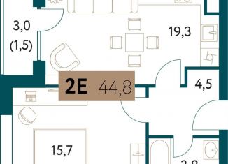 Продажа 2-ком. квартиры, 44.8 м2, Москва, метро Раменки, Винницкая улица, 8к4