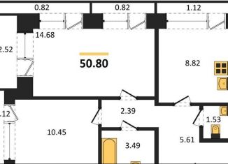 Продаю 2-ком. квартиру, 50.8 м2, Новосибирск, метро Площадь Ленина, улица Фёдора Ивачёва