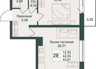 Продажа 1-ком. квартиры, 43 м2, Ленинградская область