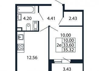 Продается однокомнатная квартира, 37 м2, Санкт-Петербург, муниципальный округ Юнтолово, Арцеуловская аллея, 7к1