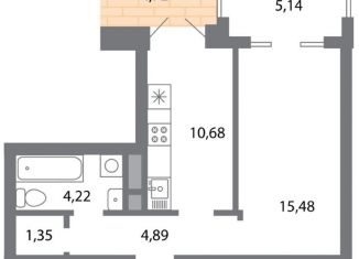 Продам 1-ком. квартиру, 39.2 м2, Рязанская область