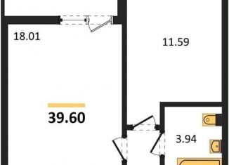 Продаю однокомнатную квартиру, 39.6 м2, Воронеж, Ленинский район