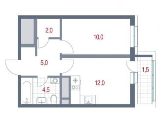 Однокомнатная квартира на продажу, 35 м2, Московская область, микрорайон Новые Котельники, 11