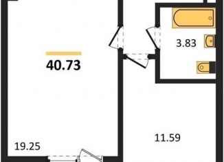 Продажа однокомнатной квартиры, 40.7 м2, Воронеж, Ленинский район