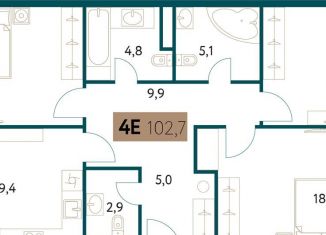 4-ком. квартира на продажу, 103 м2, Москва, Винницкая улица, 8к4