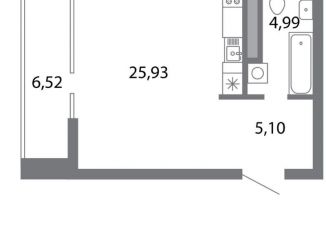 Продаю квартиру студию, 39.7 м2, Рязанская область