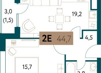 Продается 2-ком. квартира, 44.7 м2, Москва, метро Раменки, Винницкая улица, 8к4