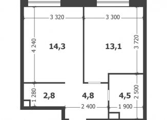 Продаю 1-ком. квартиру, 39.5 м2, Москва, 3-я очередь, к6, станция ЗИЛ