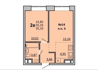 2-ком. квартира на продажу, 35.3 м2, Одинцово