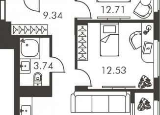 Продажа двухкомнатной квартиры, 66.4 м2, Тула, улица Карпова, 103А