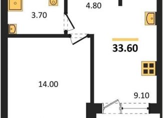 Однокомнатная квартира на продажу, 33.6 м2, Воронеж, Железнодорожный район