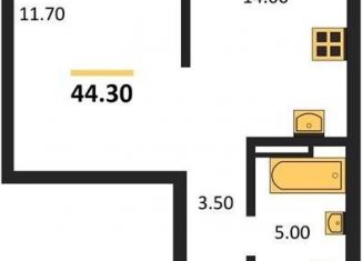 Продажа 1-ком. квартиры, 44.3 м2, Новосибирск, метро Заельцовская