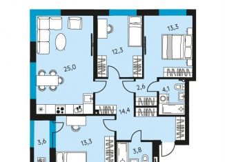 Продам 4-комнатную квартиру, 90.6 м2, Пермский край, улица Луначарского, 97