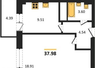 Продажа 1-комнатной квартиры, 38 м2, Ростов-на-Дону, Ленинский район