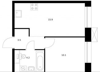 Продажа 1-комнатной квартиры, 33.7 м2, Санкт-Петербург, метро Обводный канал, жилой комплекс Аэронавт, 1