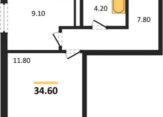 Продажа 1-ком. квартиры, 34.6 м2, Ростов-на-Дону, Советский район, жилой комплекс Западные Аллеи, 6.4