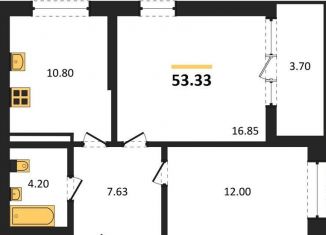 Продам 2-комнатную квартиру, 53.3 м2, Ростовская область