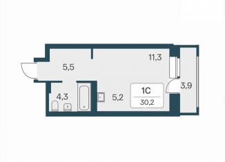 Продаю квартиру студию, 30.2 м2, Новосибирск, метро Гагаринская