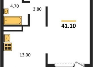 Продажа 1-комнатной квартиры, 41.1 м2, Новосибирск, ЖК Галактика, улица Николая Островского, 195/6