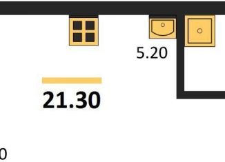 Продажа однокомнатной квартиры, 21.3 м2, Новосибирск, Заельцовский район