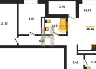 2-ком. квартира на продажу, 65.1 м2, Ростовская область, Чувашский переулок, 13/123