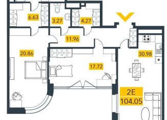 2-комнатная квартира на продажу, 104.1 м2, Санкт-Петербург, метро Приморская