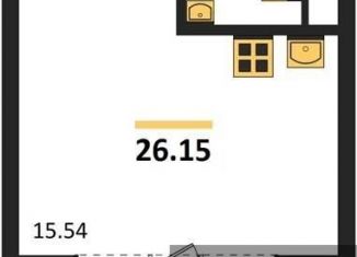 Продам квартиру студию, 26.2 м2, Воронеж, набережная Чуева, 7