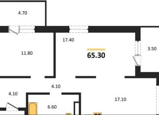 Продаю 2-комнатную квартиру, 65.3 м2, Новосибирск, ЖК Галактика, улица Николая Островского, 195/6