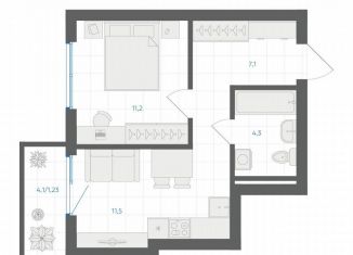 Продается 1-комнатная квартира, 35.3 м2, Челябинская область