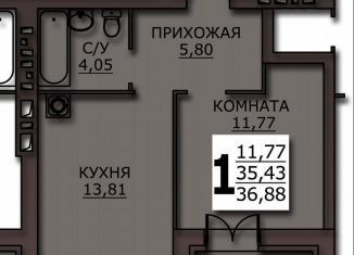 Продажа 1-комнатной квартиры, 36.9 м2, Ивановская область, улица Куликова, 8