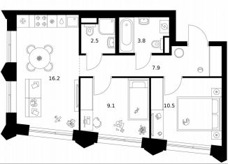 Продается 2-комнатная квартира, 50 м2, Москва, метро Мичуринский проспект