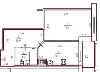 Продам 1-ком. квартиру, 38.5 м2, Санкт-Петербург, Русановская улица, 17к3