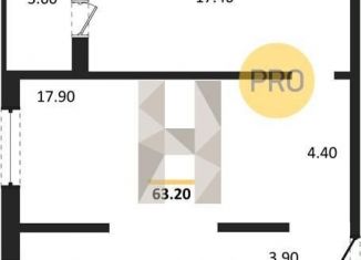 Продажа двухкомнатной квартиры, 63.2 м2, Новосибирск, Ленинский район