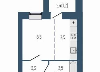 Квартира на продажу студия, 25.9 м2, Берёзовский