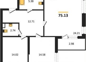 Продам 2-ком. квартиру, 75.1 м2, Воронеж, Центральный район