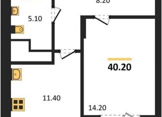 Продам 1-комнатную квартиру, 40.2 м2, Воронеж, Центральный район, улица Шишкова, 140Б/17